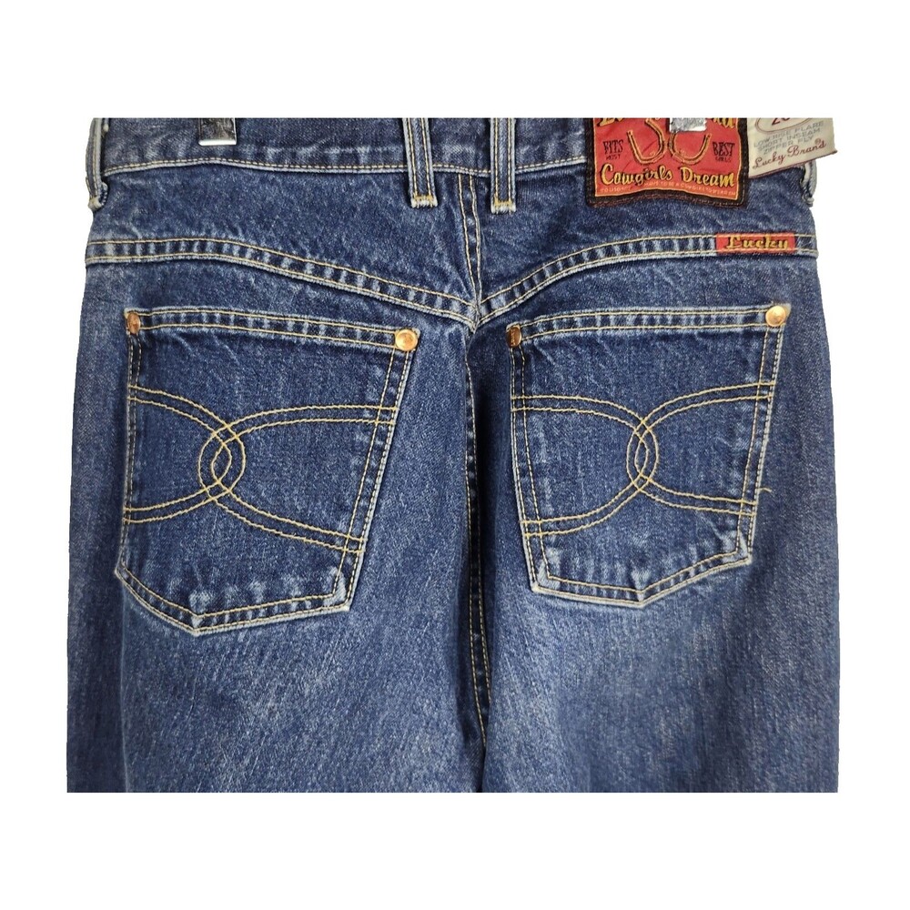 Y2K Lucky Brand Dungarees 286 Women's Jeans 8/29 Low Rise Flare USA Cowgirl Jean
